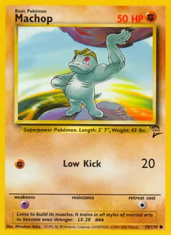 Machop, Base Set 2, n° 78