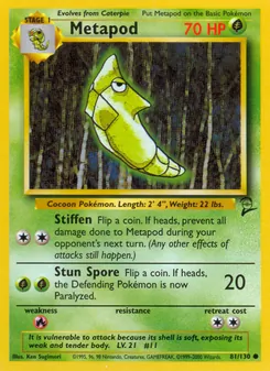 Metapod, Base Set 2, n° 81