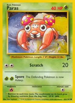 Paras, Base Set 2, n° 85