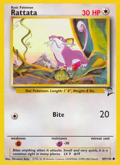 Rattata, Base Set 2, n° 89