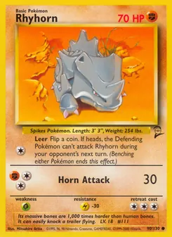 Rhyhorn, Base Set 2, n° 90