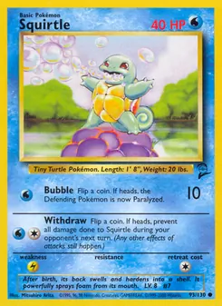 Squirtle, Base Set 2, n° 93