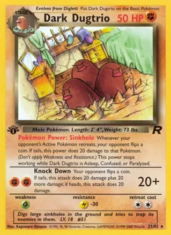 Dark Dugtrio, Team Rocket, no. 23