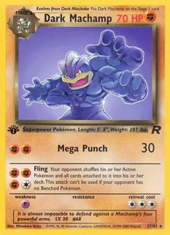Dark Machamp, Team Rocket, no. 27