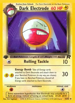 Dark Electrode, Team Rocket, no. 34