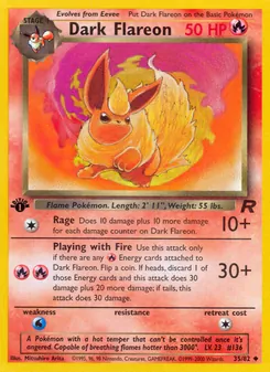 Dark Flareon, Team Rocket, no. 35