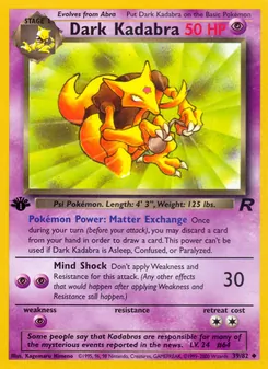 Dark Kadabra, Team Rocket, no. 39