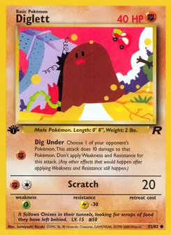 Diglett, Team Rocket, no. 52