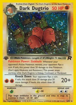Dark Dugtrio, Team Rocket, no. 6