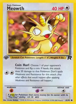 Meowth, Team Rocket, no. 62