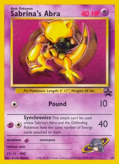 Sabrina's Abra, Wizards Black Star Promos, no. 19