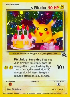 Pikachu de ________, Wizards Black Star Promos, n° 24