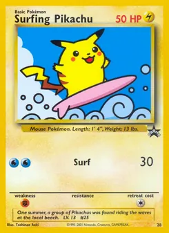 Pikachu surfeur, Wizards Black Star Promos, n° 28