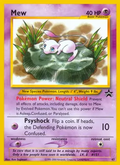 Mew, Wizards Black Star Promos, no. 47