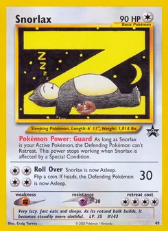 Snorlax, Wizards Black Star Promos, no. 49