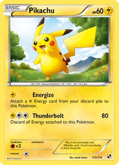 Pikachu, Black & White, no. 115