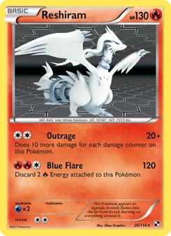 Reshiram, Black & White, no. 26