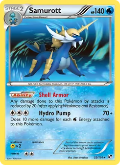 Samurott, Black & White, no. 32