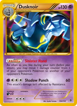 Dusknoir, Plasma Blast, no. 104