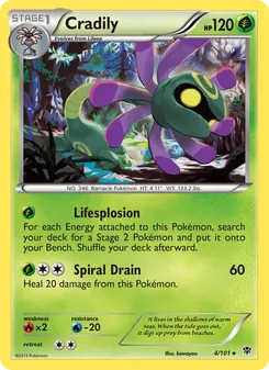 Cradily, Plasma Blast, no. 4