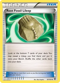 Root Fossil Lileep, Plasma Blast, no. 87