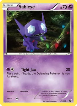 Sableye, Legendary Treasures, n° 61