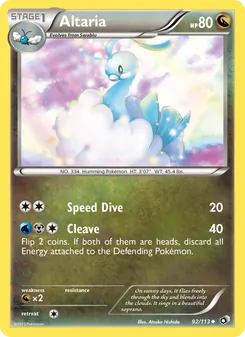 Altaria, Legendary Treasures, n° 92