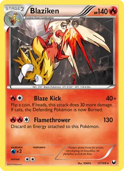Blaziken, Dark Explorers, no. 17