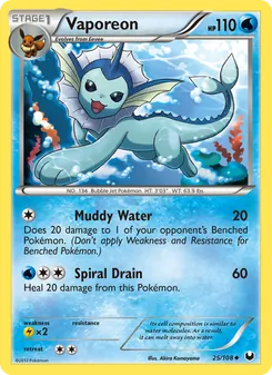Vaporeon, Dark Explorers, no. 25