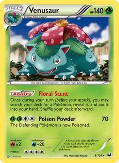 Venusaur, Dark Explorers, no. 3