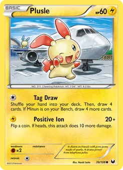Plusle, Dark Explorers, no. 39