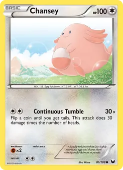 Chansey, Dark Explorers, no. 81
