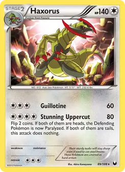 Haxorus, Dark Explorers, no. 89