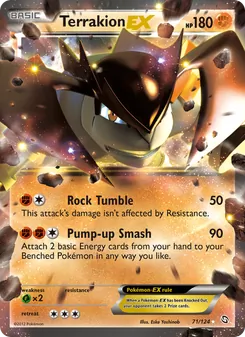 Terrakion-EX, Dragons Exalted, no. 71
