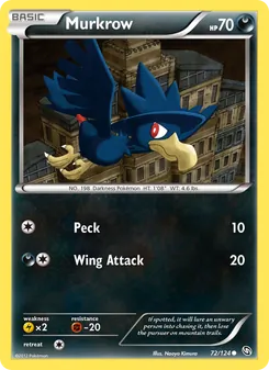 Murkrow, Dragons Exalted, no. 72