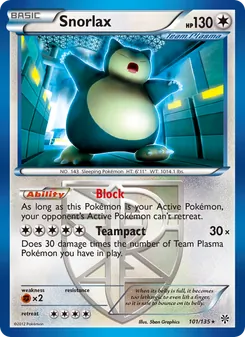 Snorlax, Plasma Storm, no. 101