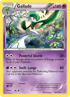 Gallade, Plasma Storm, no. 61