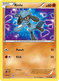 Riolu, Plasma Storm, no. 75