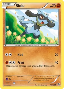 Riolu, Plasma Storm, no. 76