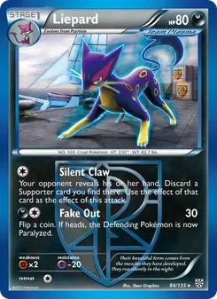Liepard, Plasma Storm, no. 84