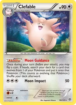 Clefable, Plasma Storm, no. 98