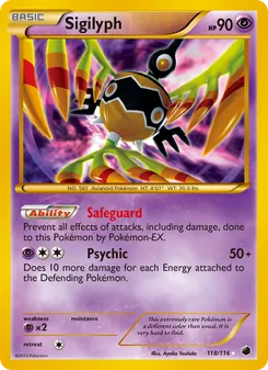 Sigilyph, Plasma Freeze, no. 118