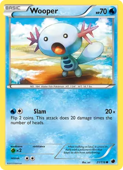 Wooper, Plasma Freeze, no. 21