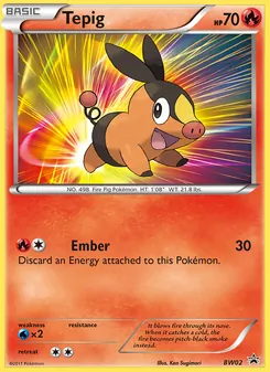 Tepig, BW Black Star Promos, no. BW02