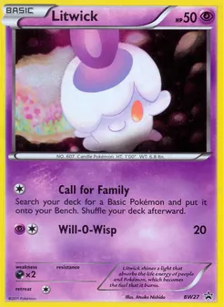 Litwick, BW Black Star Promos, no. BW27
