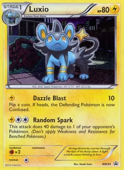 Luxio, BW Black Star Promos, no. BW34