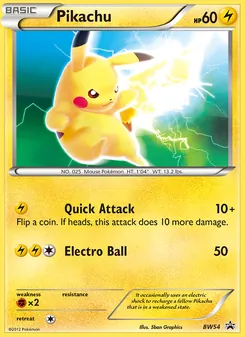 Pikachu, BW Black Star Promos, no. BW54