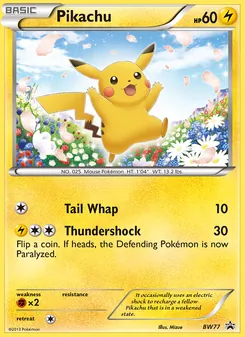 Pikachu, BW Black Star Promos, no. BW77