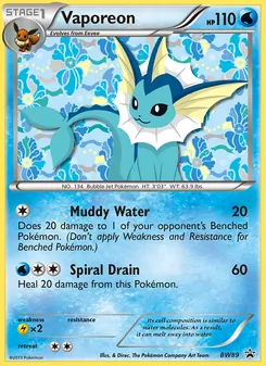Vaporeon, BW Black Star Promos, no. BW89