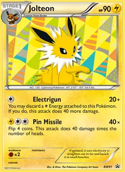 Jolteon, BW Black Star Promos, no. BW91